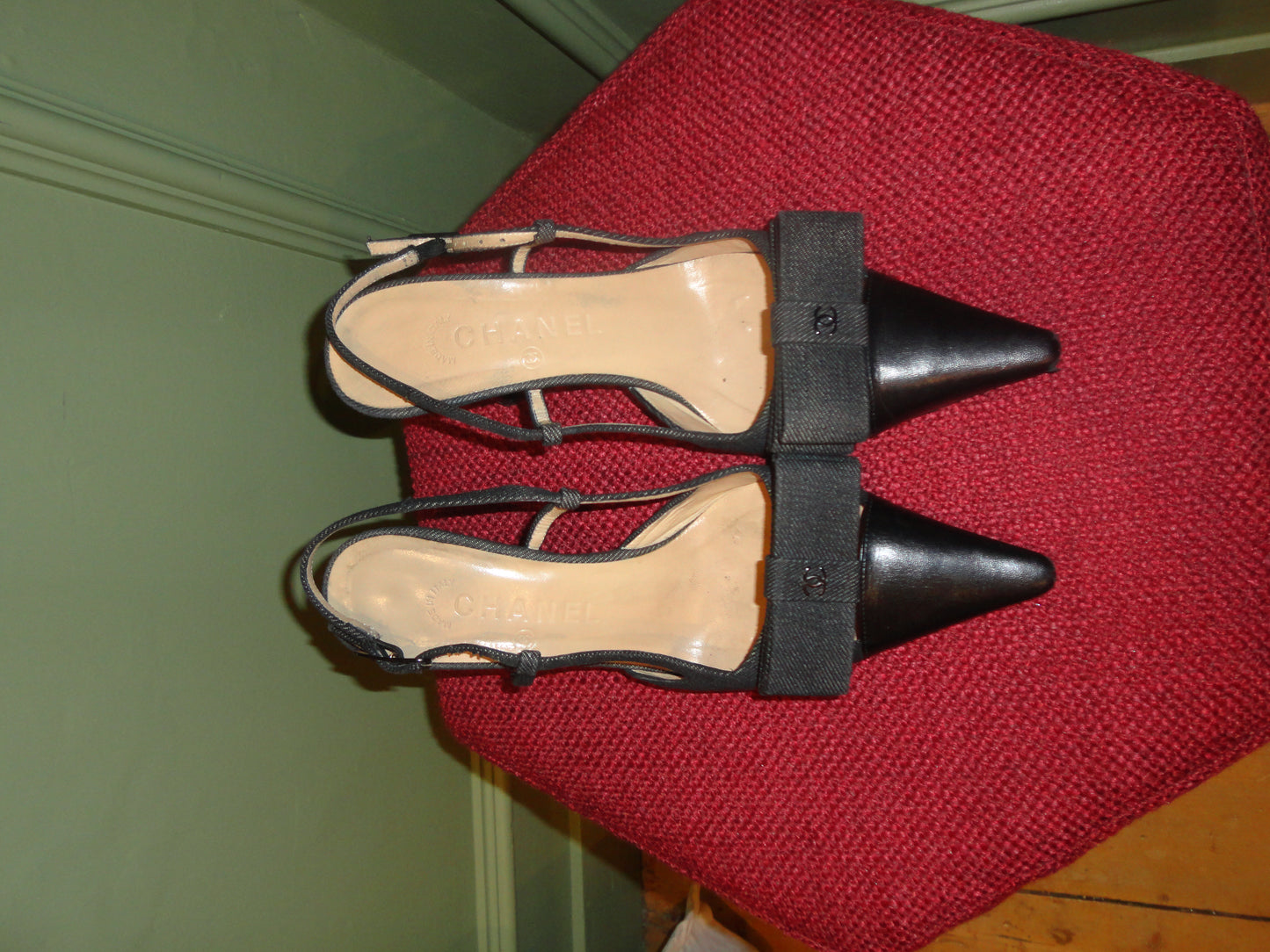 Chanel Vintage Bow Slingback’s