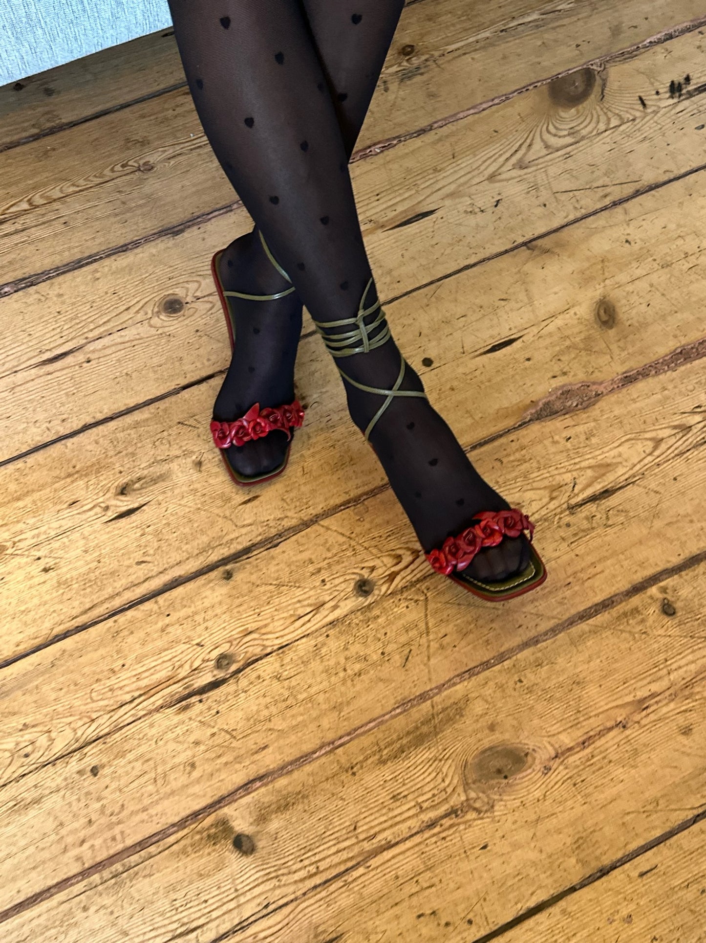 Valentino Garavani Romantic Rose Ankle Wrap Sandal Heels