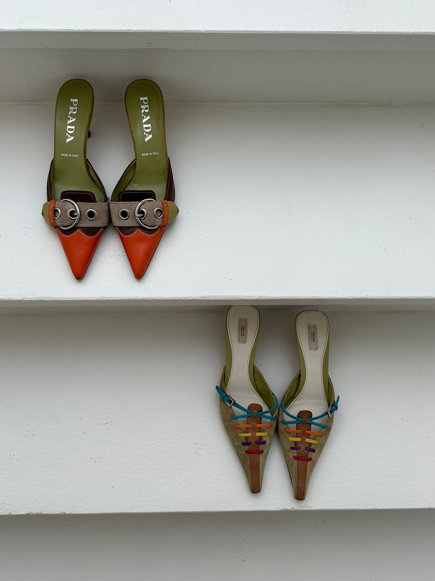 Prada Vintage Buckle Mules