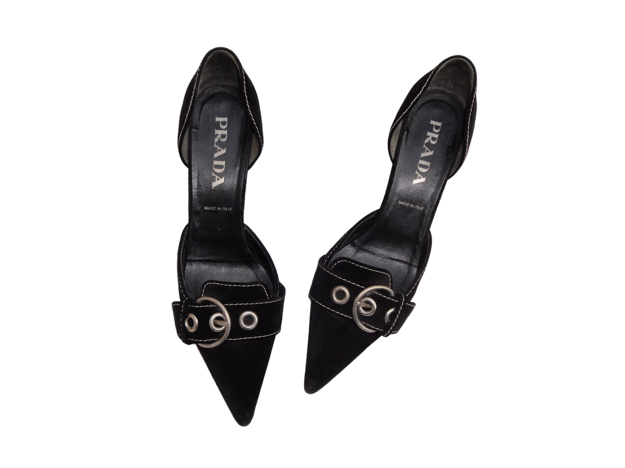 Prada kitten heels sale best sale