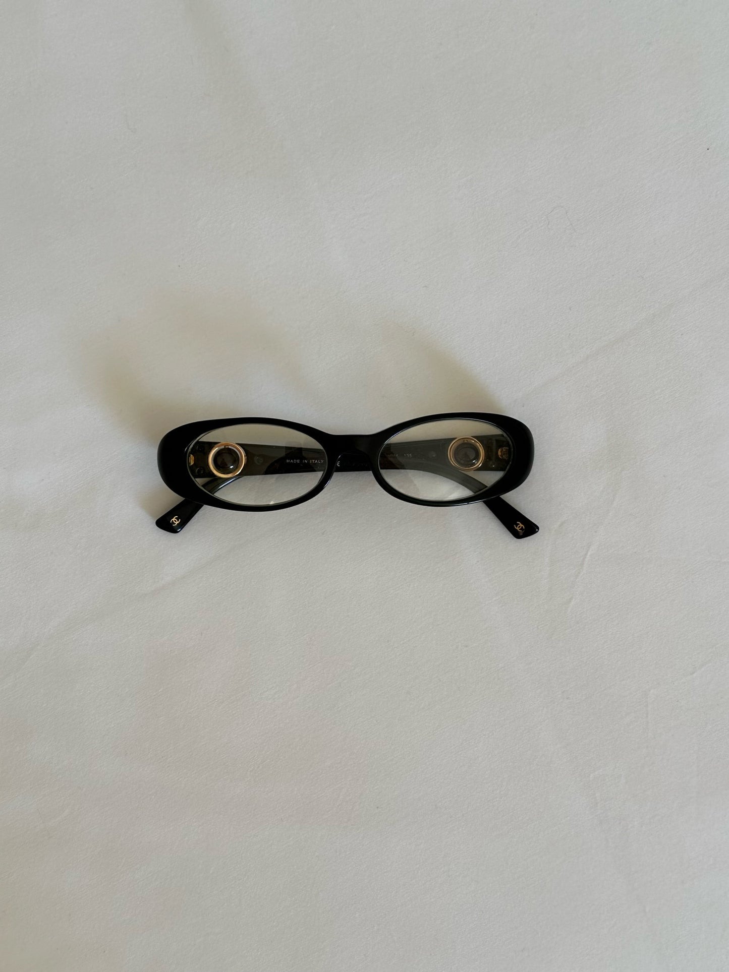 Chanel Vintage Black & Gold Glasses