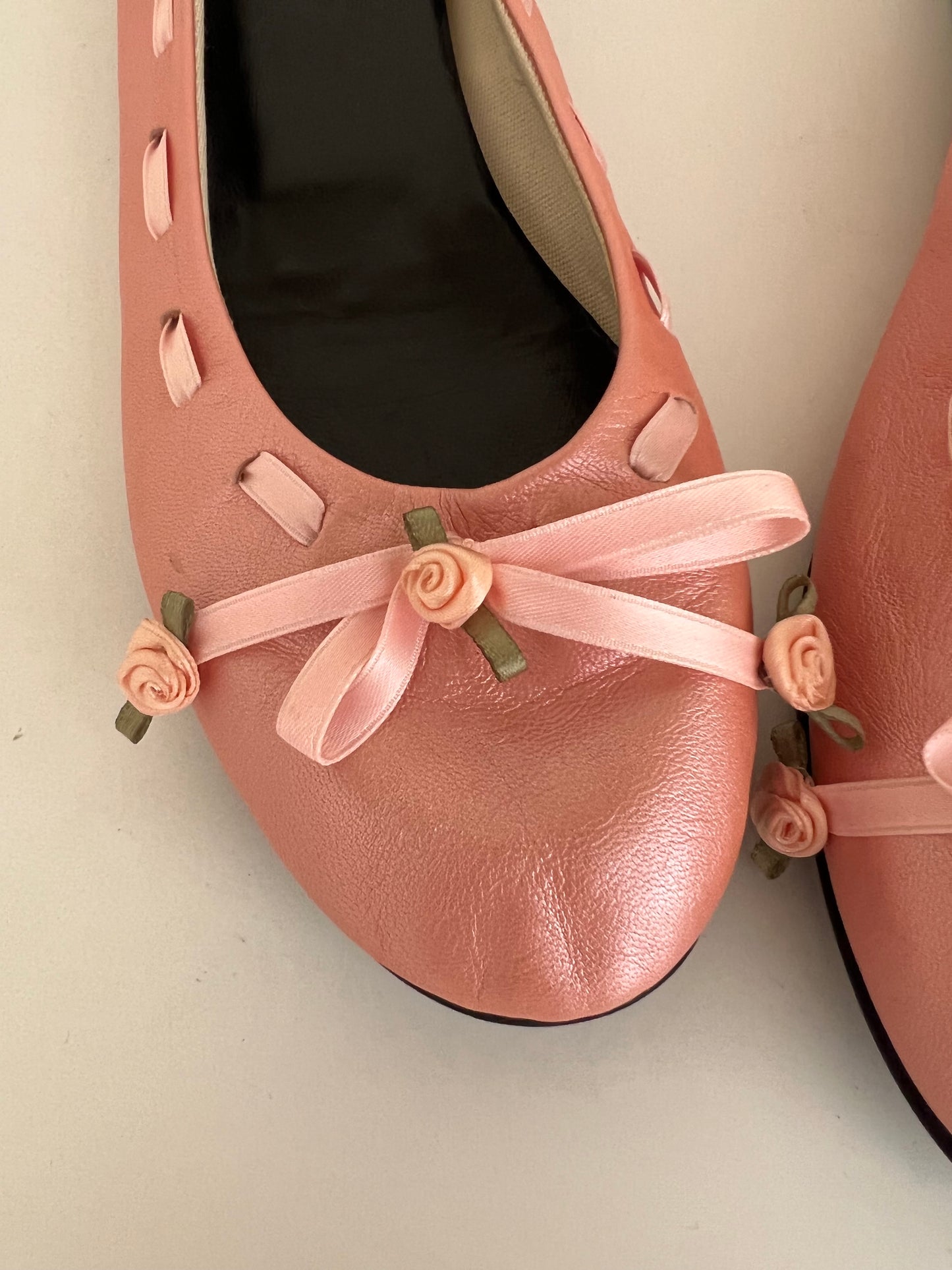 Blumarine Pink Rose Ballerina Flats