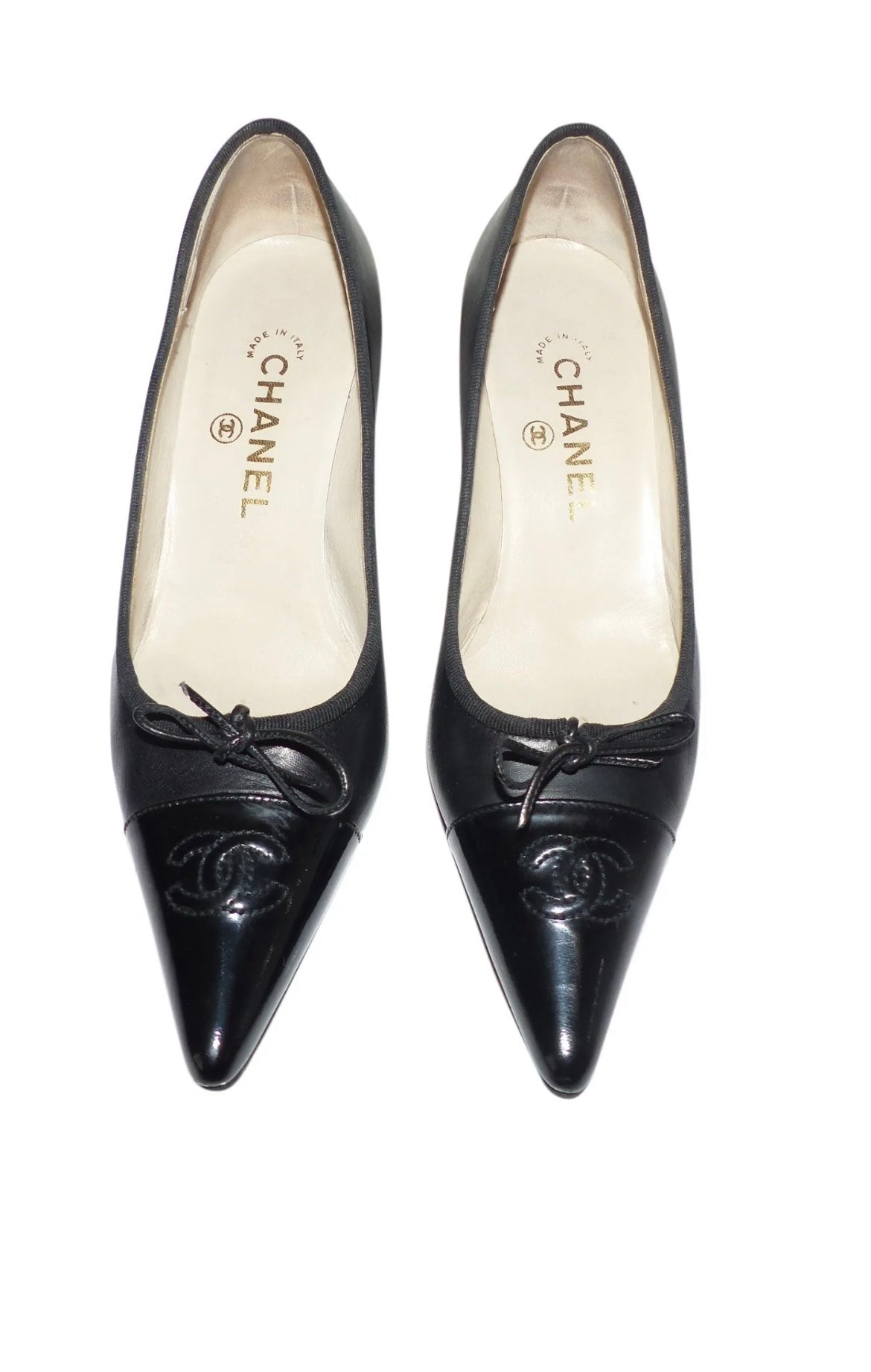 Vintage Chanel CC Black Heels