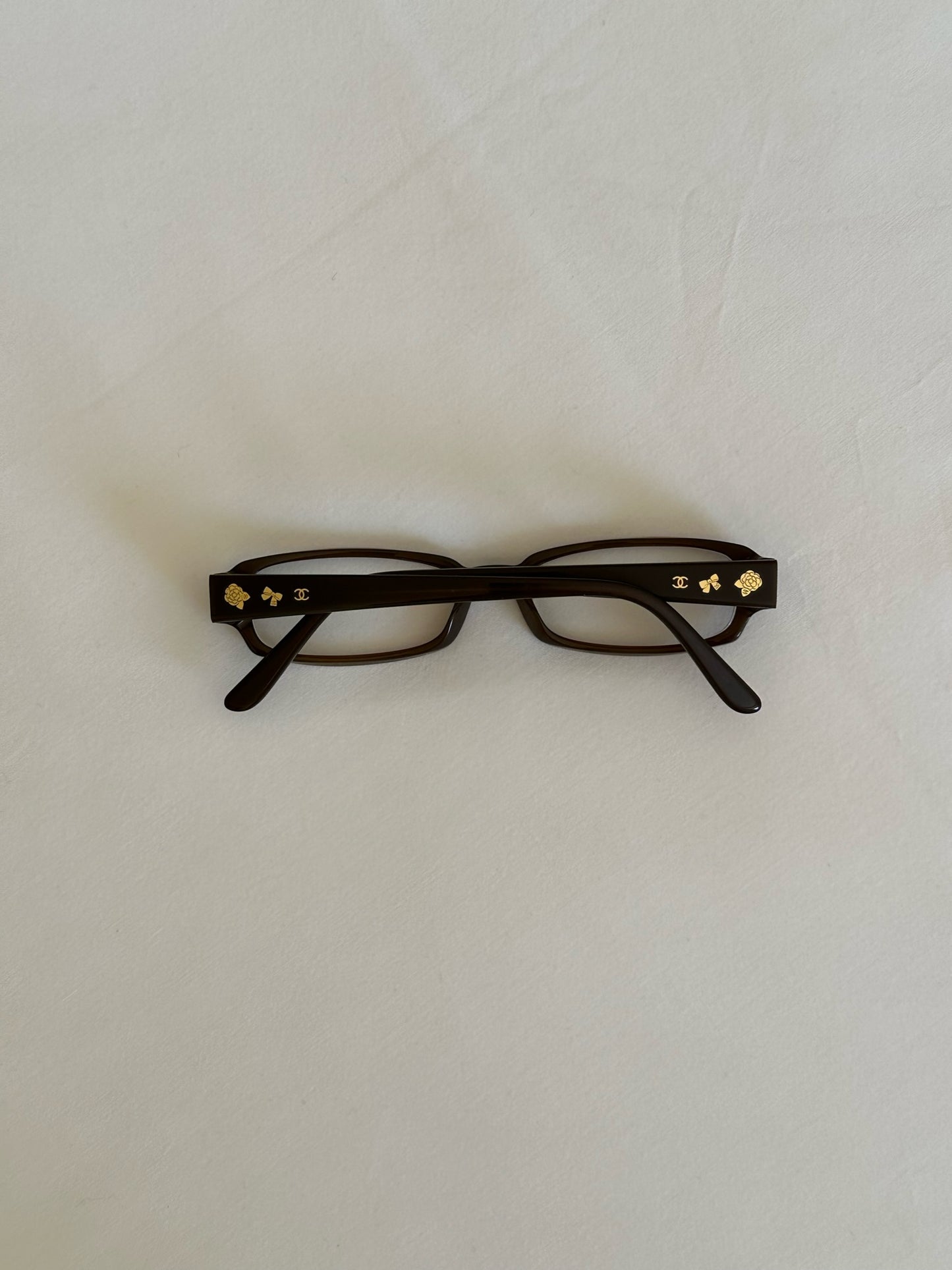 Chanel Vintage Brown Bow Glasses