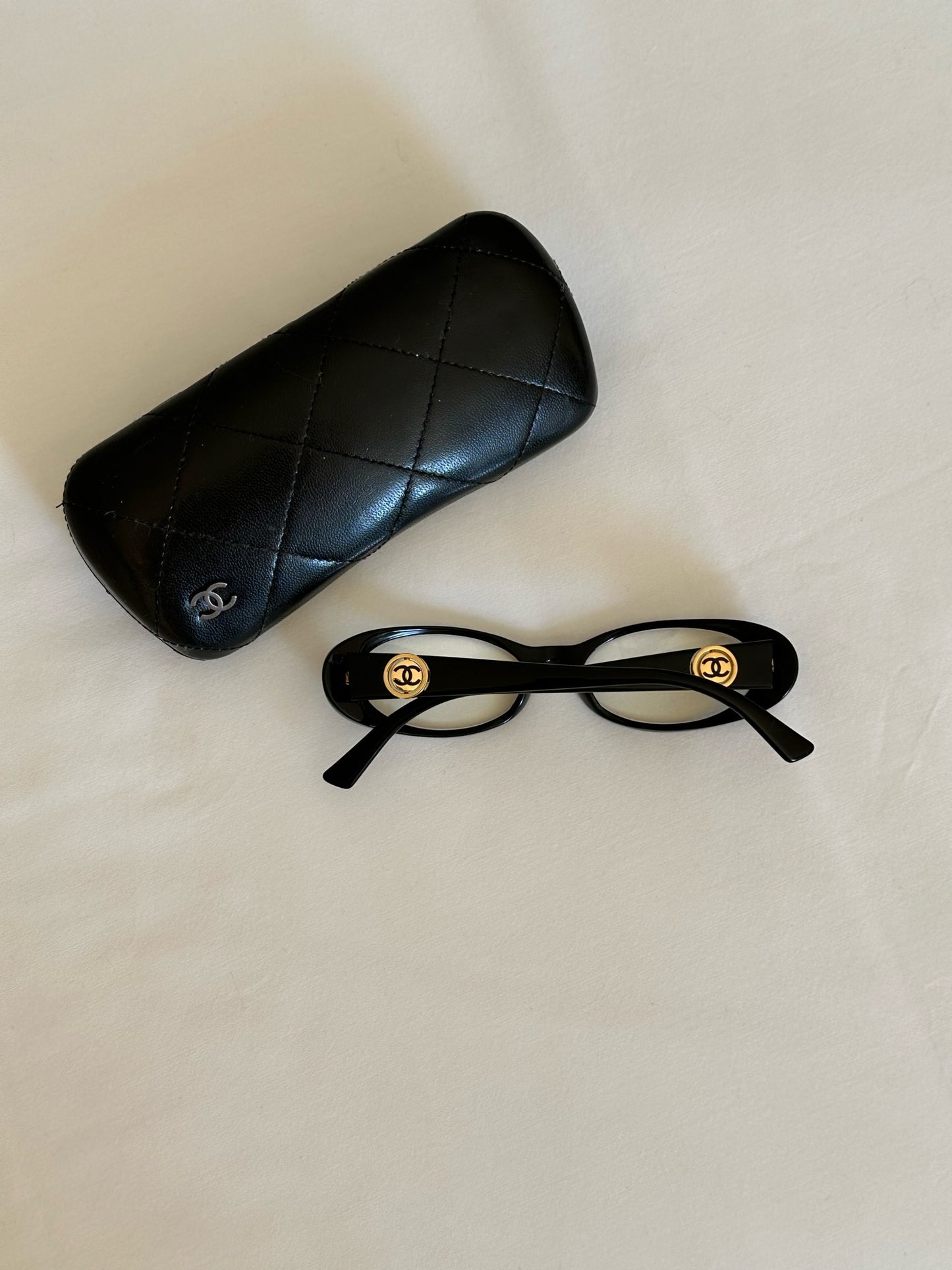 Chanel Vintage Black & Gold Glasses