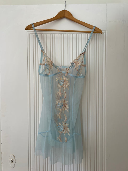 La Perla Vintage Blue Slip Dress