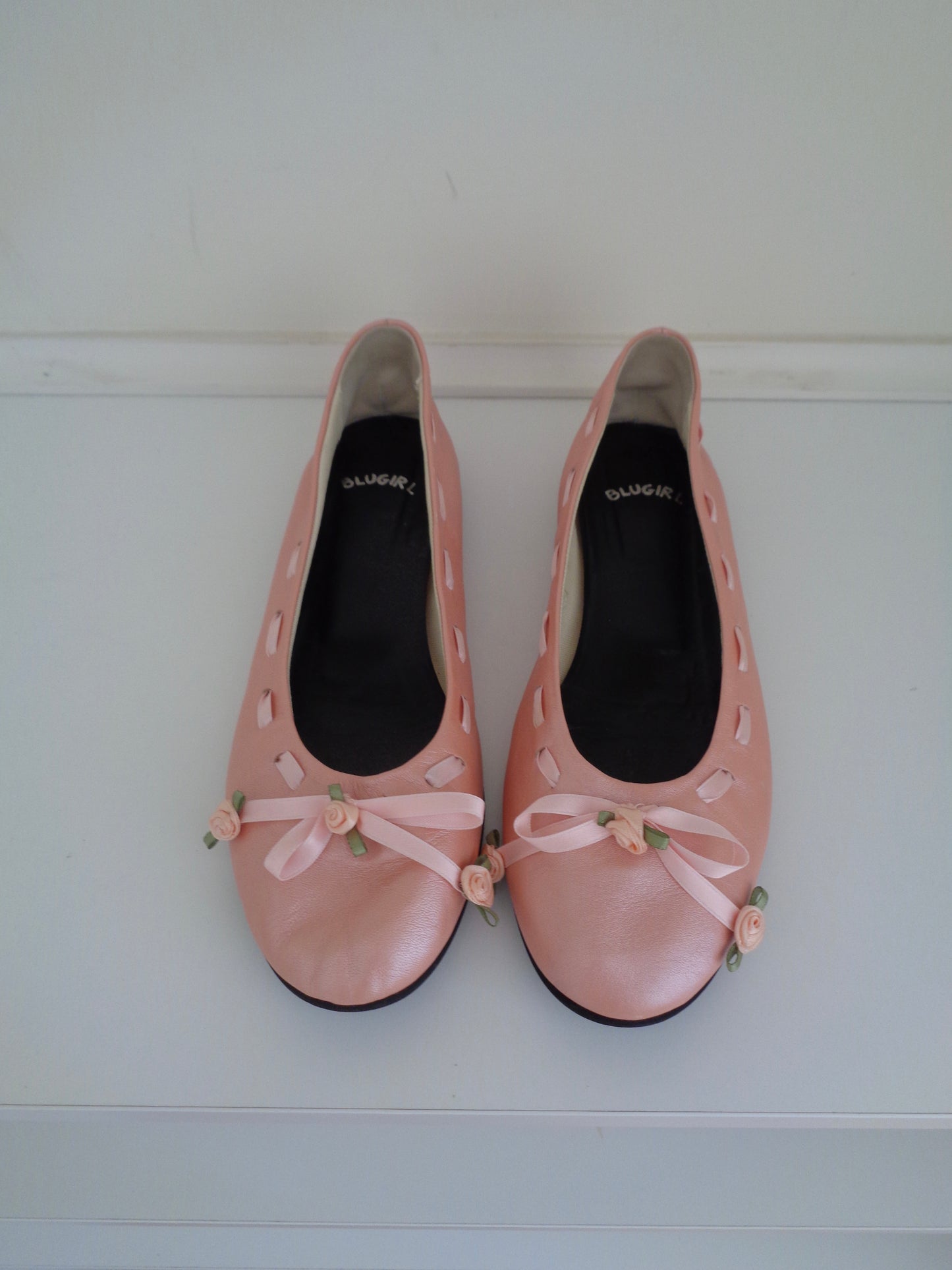 Blumarine Pink Rose Ballerina Flats
