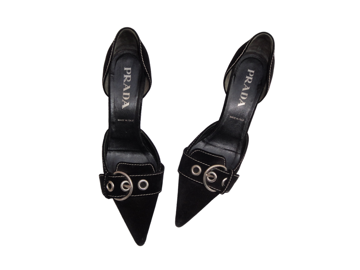 Prada black best sale kitten heels